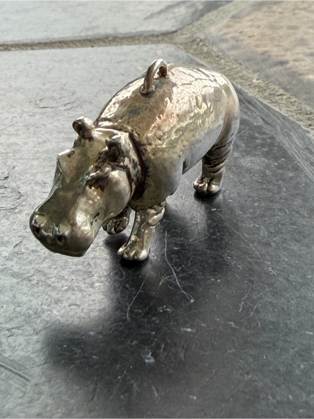 Hippopotamus 🦛 silver charm